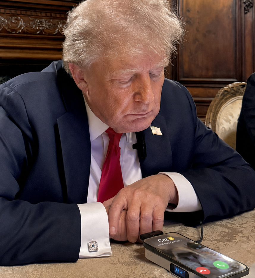 The phone left face up on the table, still ringing